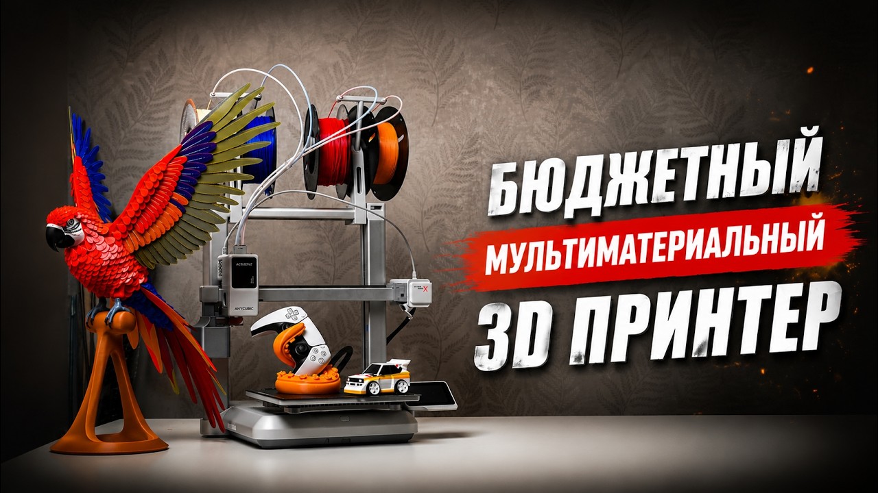 Недорогой 3д принтер для цветной печати, Anycubic Kobra X.