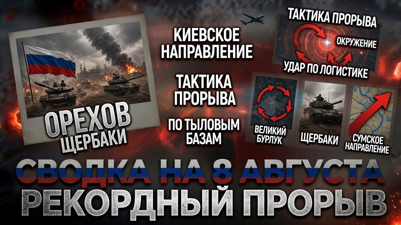 СВОДКА БОЕВЫХ ДЕЙСТВИЙ НА 8 АВГУСТА, КАРТА СВО СЕГОДНЯ, НОВОСТИ , СВО НА УКРАИНЕ 2026 ЮРИЙ ПОДОЛЯКА
