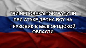 Три человека пострадали при атаке дрона ВСУ на грузовик в Белгородской области
