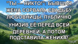 «ТЫ — НИКТО!»: Бывшая жена сорвала свадьбу любовницы, публично унизив её перед всей деревней, а по