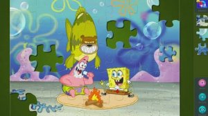 Губка Боб и Патрик на пикнике - собираем пазл с героями Nickelodeon Magic