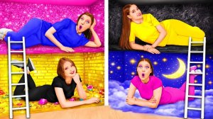 Секретные Домики под Кроватью Четыре Цвета Челлендж # Смешные Ситуации и Неудачи от Fun Challen