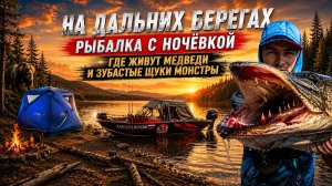 НА ДАЛЬНИХ БЕРЕГАХ , НА МЕДВЕЖЬЕЙ ГОРЕ, ГДЕ БОЛЬШИЕ ЩУКИ ГНУТ СПИННИНГИ! РЫБАЛКА С НОЧЁВКОЙ.