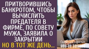 Истории из жизни Притворившись банкротом, чтобы вычислить предателя в фирме, заявила о закрытии