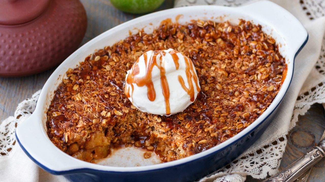 🍎  Яблочный КРИСП - ЛЕГЕНДА американской кухни! Рецепт десерта, хрустящего сверху, сочного внутри