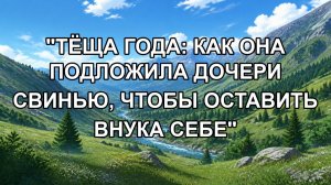 «Тёща года: как она подложила дочери свинью, чтобы оставить внука себе»