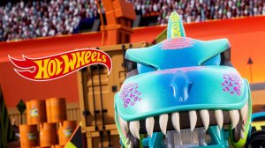 Hot Wheels. Monster Trucks Mega Wrex. Трюки на арене