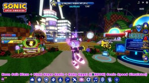 ROBLOX (#743; Neon Suit Blaze + Pixel Super Sonic + Ruby Eggs! ([🌌NEON] Sonic Speed Simulator))