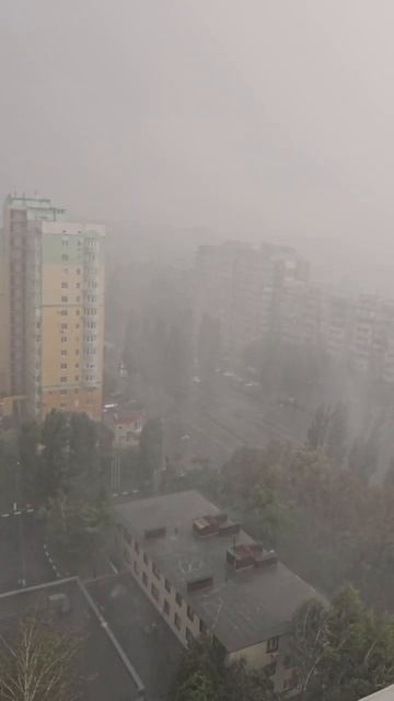 Сильный ливень и град в Белгороде, 8 августа.