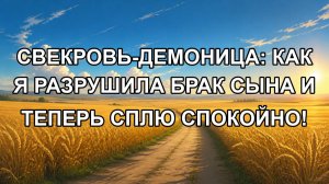Свекровь-демоница: как я разрушила брак сына и теперь сплю спокойно!