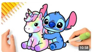 КАК НАРИСОВАТЬ СТИЧА С ЕДИНОРОГОМ🦄💓