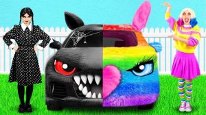 Радужная машина vs Черная машина Челлендж # Смешные Челленджи