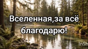 Вселенная,за всё благодарю!
