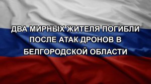 Два мирных жителя погибли после атак дронов в Белгородской области