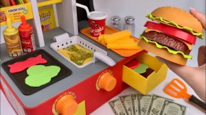 Игрушечный набор Burger Shop ASMR Удовлетворение распаковкой Без разговоров   Обзор игруше