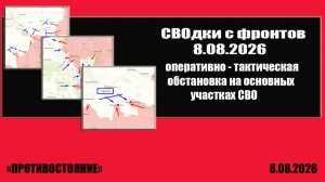 СВОдки с фронтов.  Оперативно -  тактическая обстановка на основных направлениях СВО
