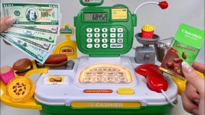Кассовый игровой набор Burger Shop ASMR Удовлетворение распаковкой Обзор игрушек без разго