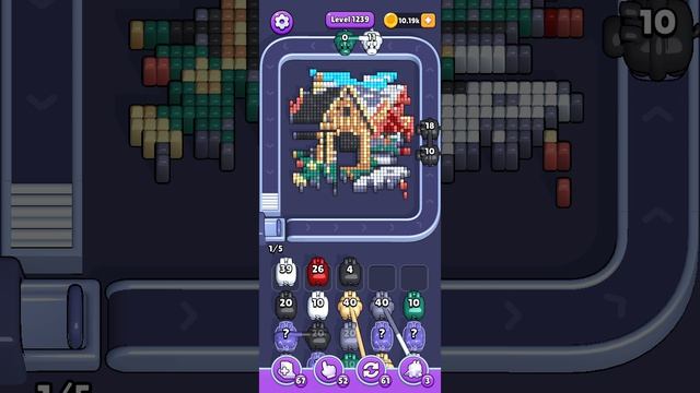 Прохождение 1239 уровня Pixel Flow