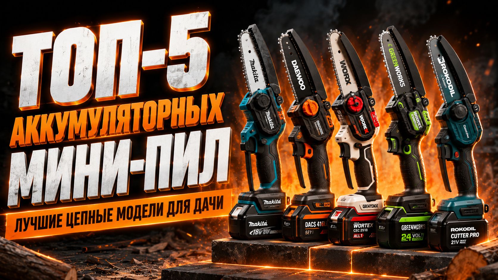 ТОП‑5 аккумуляторных мини‑пил: лучшие цепные модели для дачи