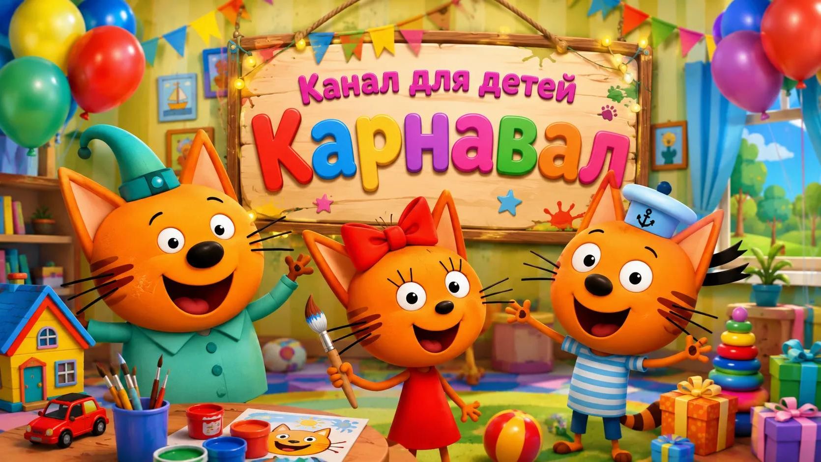 Три кота, игры для детей.