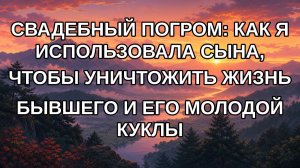 СВАДЕБНЫЙ ПОГРОМ: КАК Я ИСПОЛЬЗОВАЛА СЫНА, ЧТОБЫ УНИЧТОЖИТЬ ЖИЗНЬ БЫВШЕГО И ЕГО МОЛОДОЙ КУКЛЫ