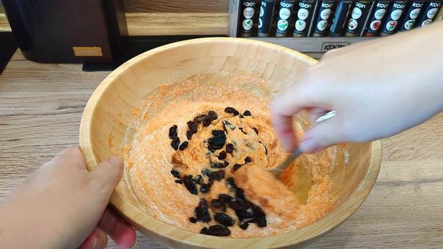 МОРКОВНЫЕ КЕКСЫ С ИЗЮМОМ без муки