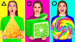 Геометрический Челлендж с Едой # Потрясающие Кухонные Лайфхаки с DaRaDa Challenge