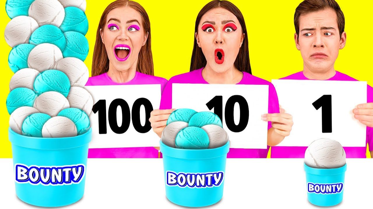 100 Слоев Еды Челлендж # Кто Победит в Битве на Кухне