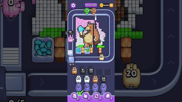 Прохождение 1235 уровня Pixel Flow