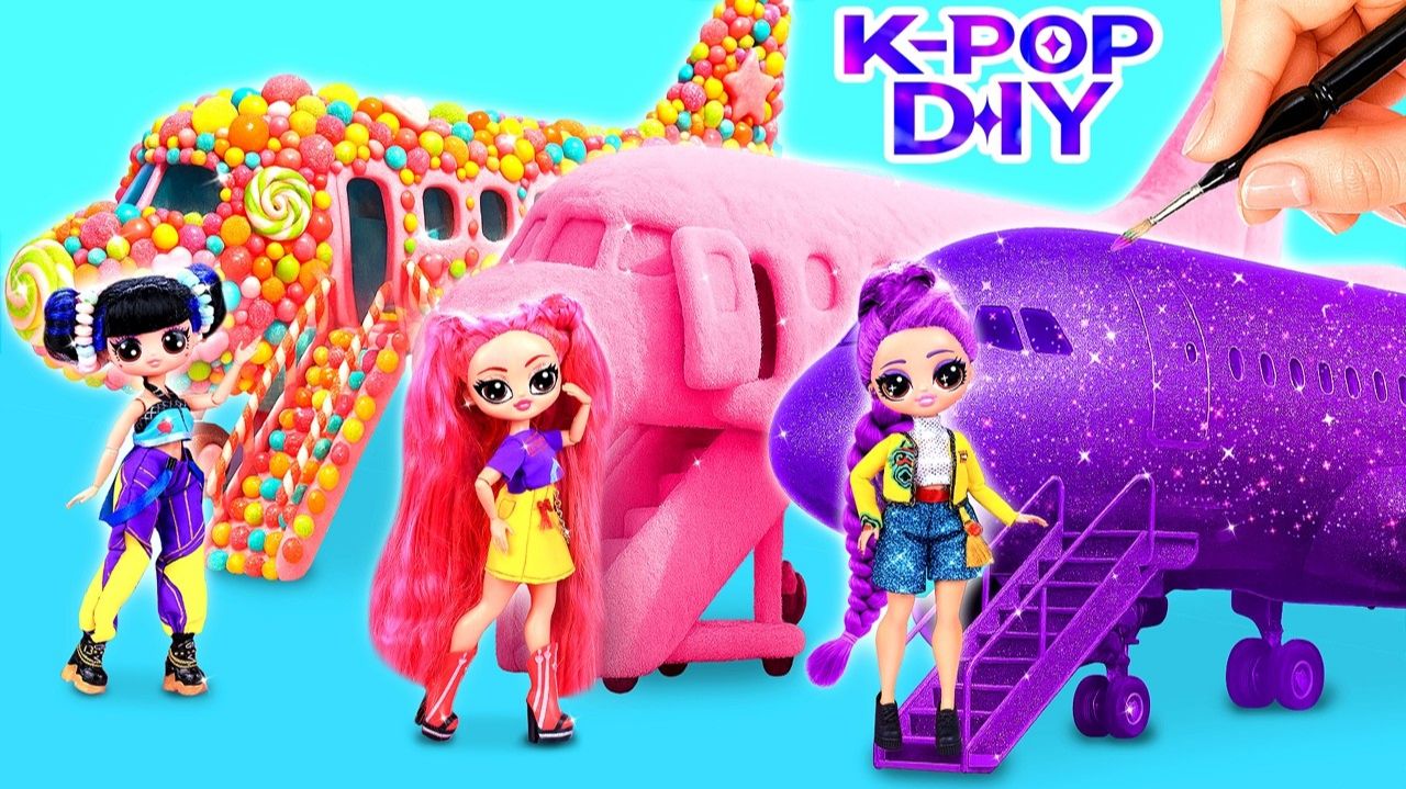 Сладкий и пушистый самолёт K-Pop Охотниц на Демонов! 10 поделок для кукол L.O.L.