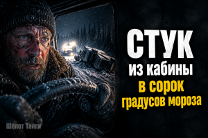 Стук из перевёрнутой кабины посреди якутской тайги