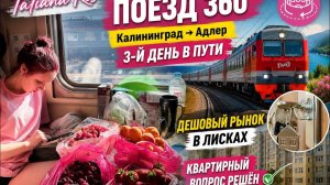 Поезд 360 Калининград-Адлер 3-й день в пути, не дорогой рынок в Лисках, вопрос с жильём решён !