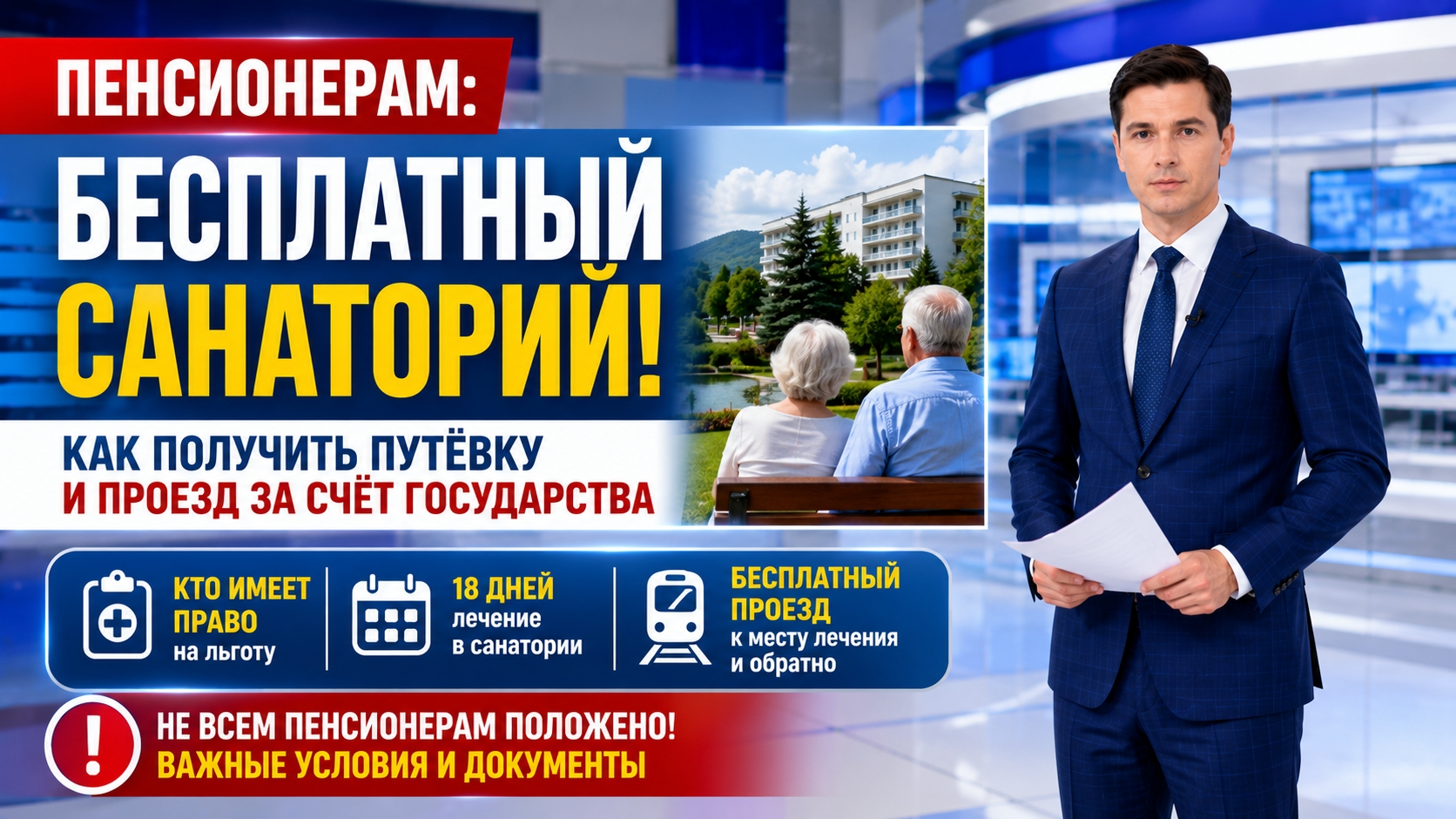Бесплатный санаторий для пенсионеров в 2026 году