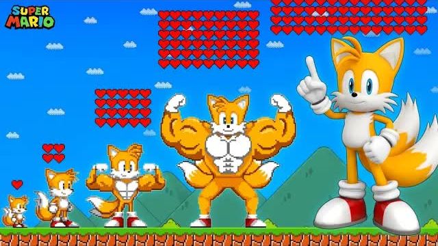 SUPER MARIO BROS., НО С КАЖДЫМ СЕРДЕЧКОМ ТЕЙЛС СТАНОВИТСЯ ВСЁ РЕАЛИСТИЧНЕЕ! ❤️😱