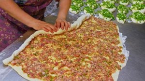 Популярные хиты! Жареные на сухой сковороде дамплинги ручной лепки с зеленым луком, мясные рулетики