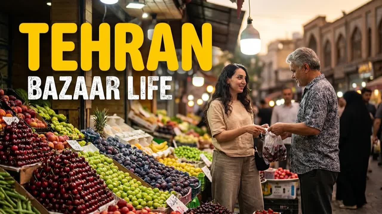 IRAN: Tehran’s Most Vibrant Bazaar! 🇮🇷 Food, People & Fruit Stalls