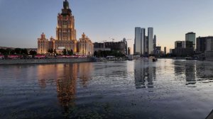 Москва 2026 прогулка у Москвы-реки летний вечер и огни города ✨