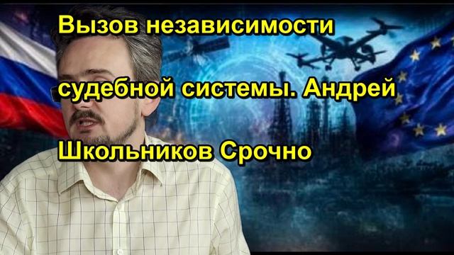 Вызов независимости судебной системы. Андрей Школьников Срочно