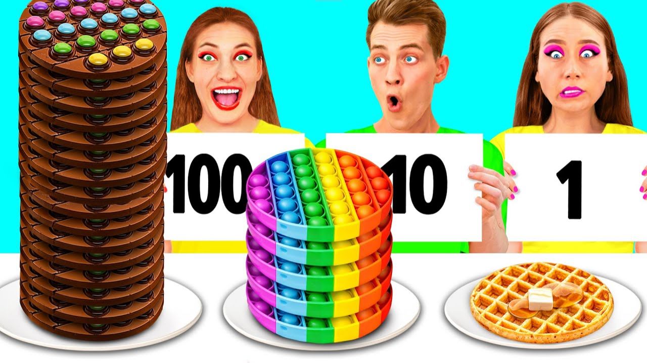 100 Слоев Еды Челлендж # Фантастические Лайфхаки с Едой от Fun Fun Challenge