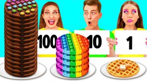 100 Слоев Еды Челлендж # Фантастические Лайфхаки с Едой от Fun Fun Challenge