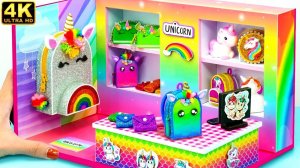 Сделай сам# Миниатюрный магазин школьных принадлежностей UNICORN, рюкзак, школьная сумка, кошел