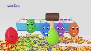 Яйца с сюрпризом и молоток Учим цвета Surprise eggs Развивающий мультик для детей