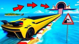 СМОЖЕТ ЛИ ДЛИННАЯ ФЕРРАРИ ПРОЕХАТЬ ВОДНЫЕ КОЧКИ В ГТА 5! ЭКСПЕРИМЕНТ В GTA 5 ОНЛАЙН