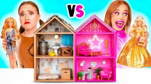 Строим Удивительный Кукольный Домик для Барби # Дорогой vs Дешевый Челлендж от Fun Fun Challeng