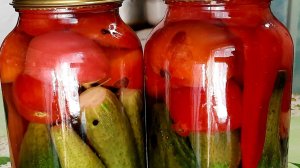 Хоть 100 банок закрою ВСЕ улетают! Маринованные Помидоры с Огурцам! Рассол выпивается на Раз ❗