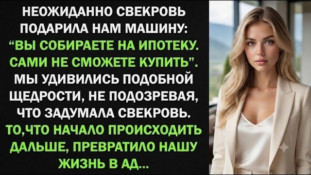 Истории из жизни| Свекровь подарила нам машину… |Аудио рассказы|Жизненные истории