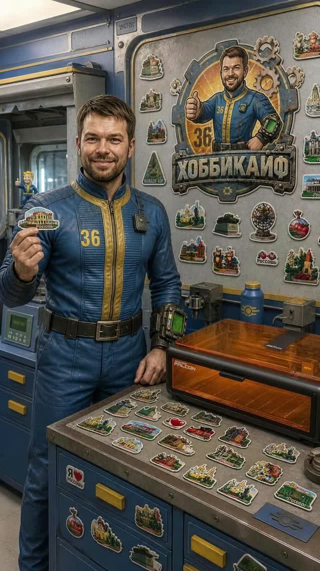 Магниты на холодильник с нуля 🧲 Лазерная резка + УФ-печать + QR-код