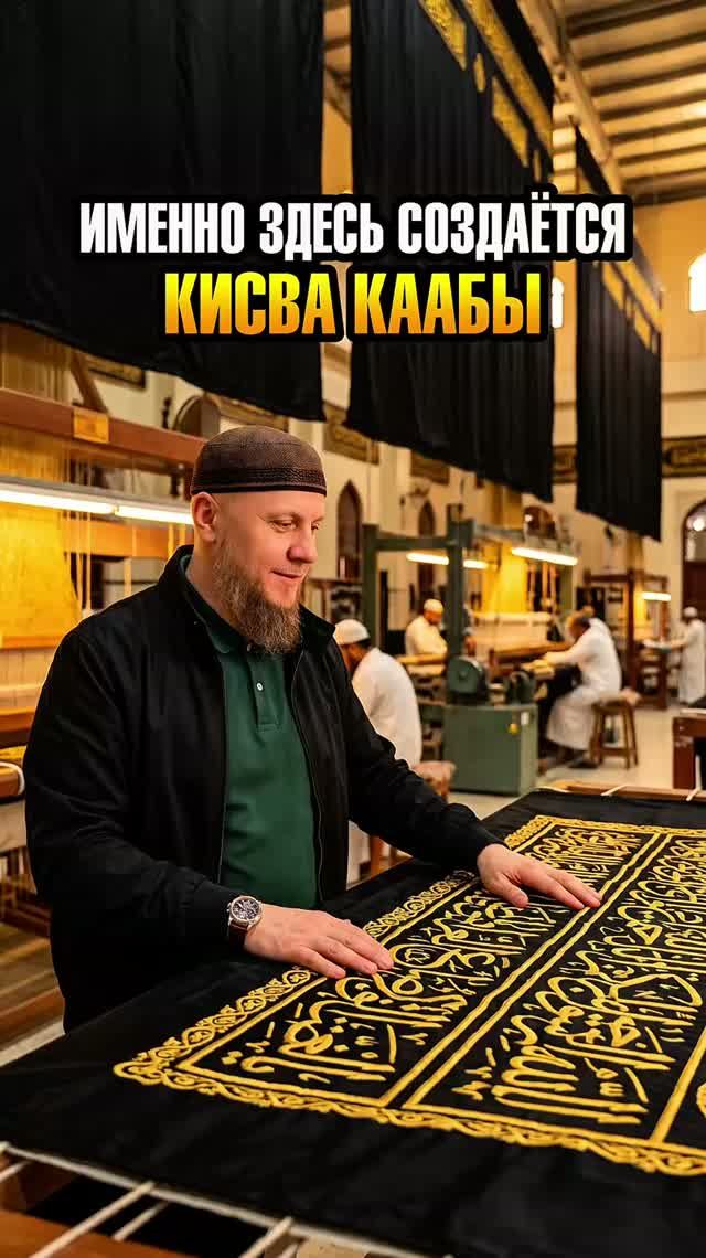 ИМЕННО ЗДЕСЬ СОЗДАЁТСЯ КИСВА КААБЫ #ислам #религия #вера