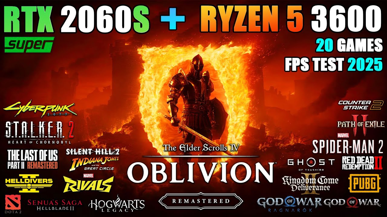 Ryzen 5 3600 + RTX 2060 Super - 20 Games FPS TEST 2025