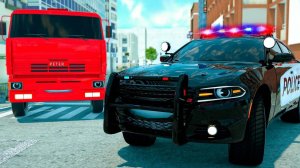 Полицейская машина и самосвал спешат на помощь! Мультик про героев Wheel City